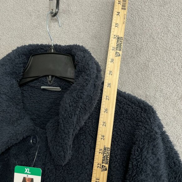 32 Degrees Heat Women's XL Navy Faux Fur Plush Jacket Jck0247 - Picture 4 of 11